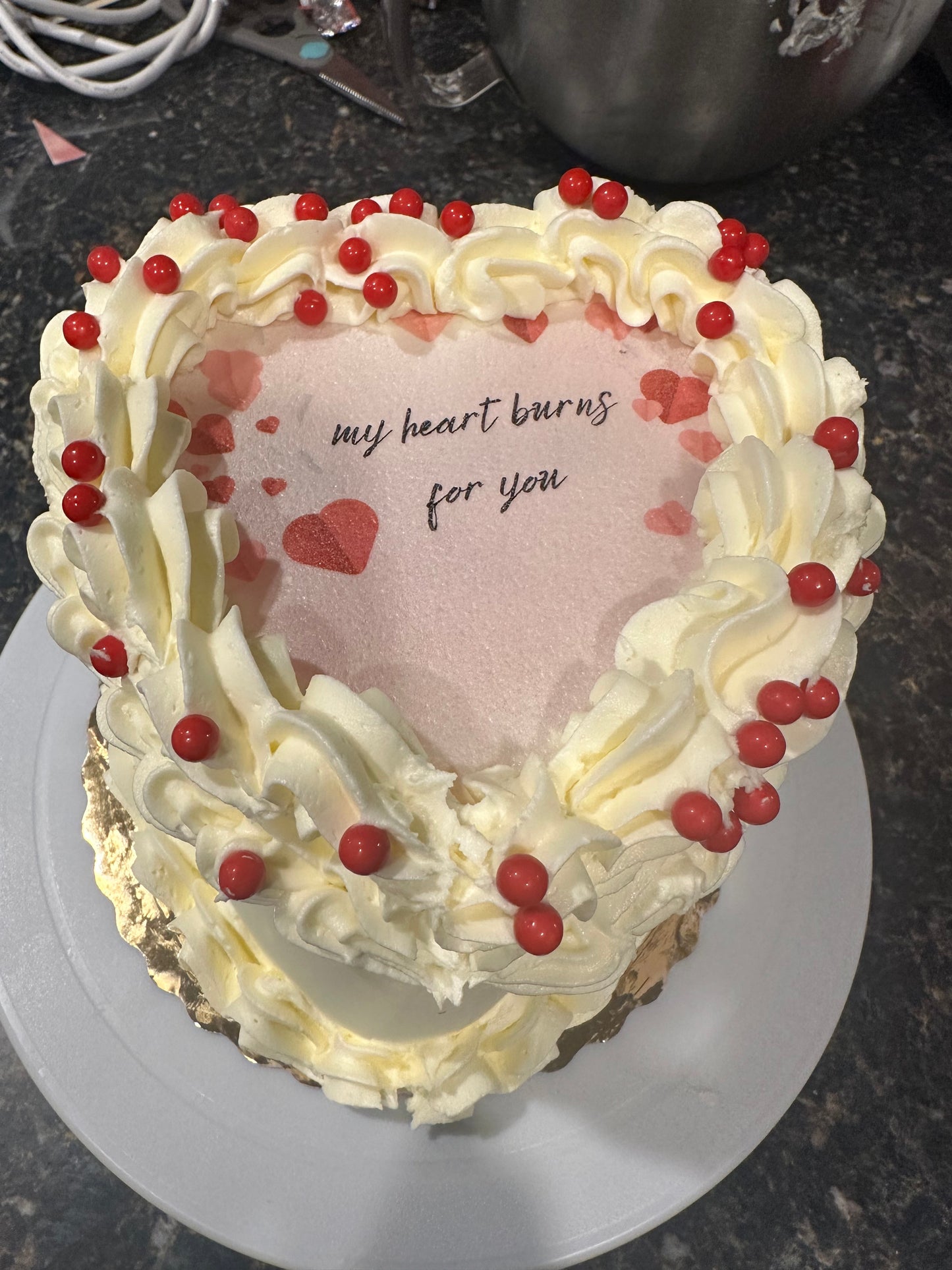 The Burning Heart Cake